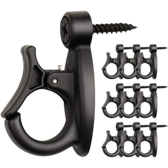 Light Hanger Hooks, String Light Hooks, Screw-in Hooks, Black, 20 Pack - Picture 1 of 6